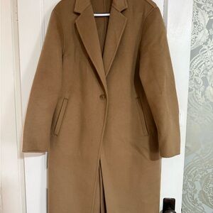Uniqlo Women's Tan Trench Wool Coat